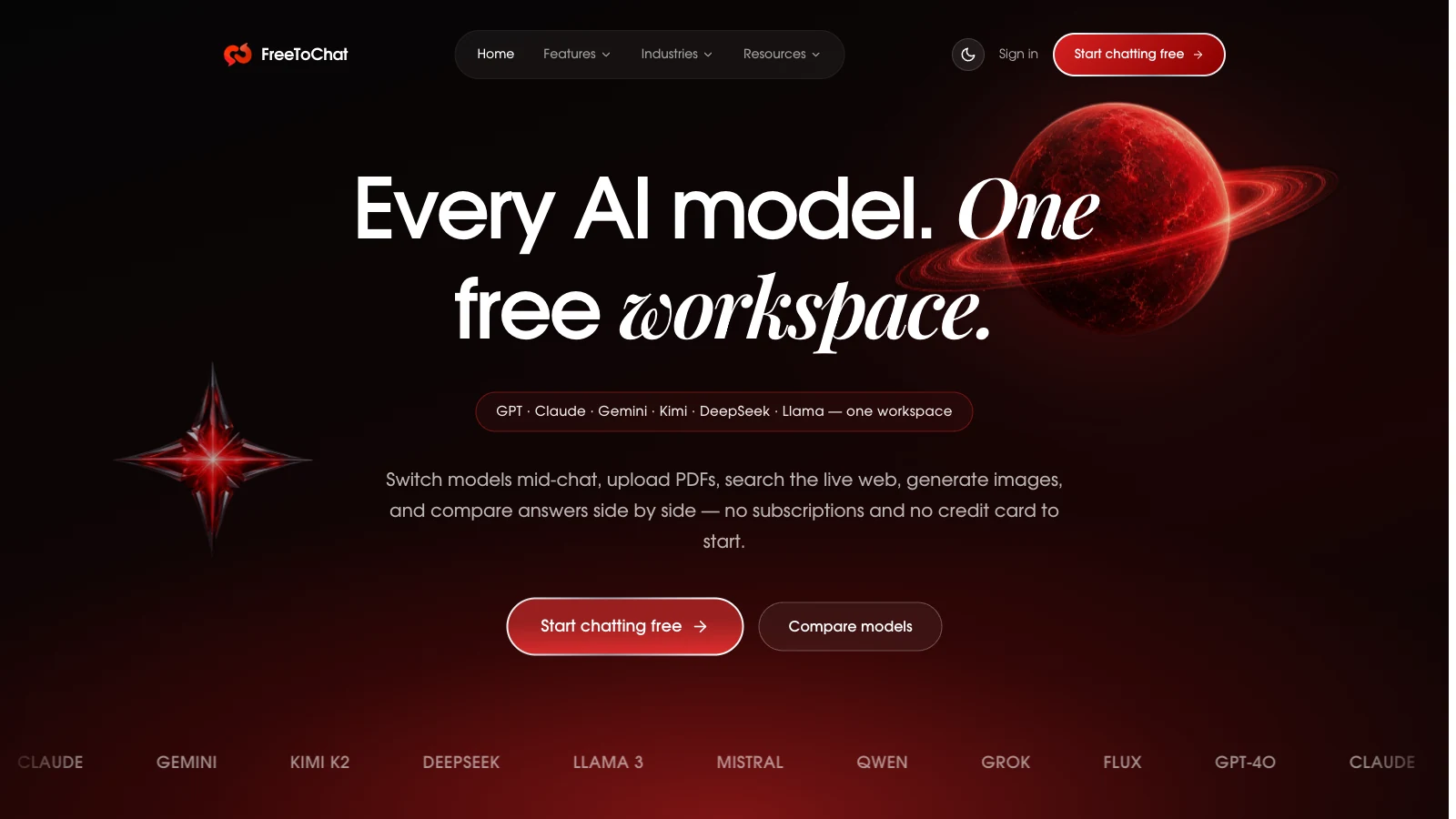 Freetochat.app in production